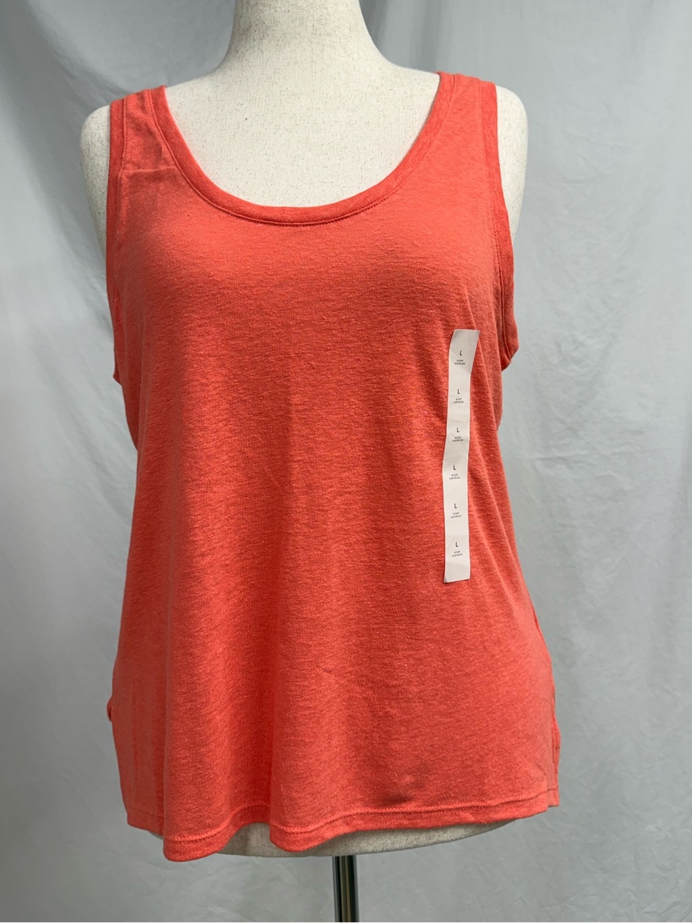 Banana Republic Factory Coral Scoop Neck Tank Top